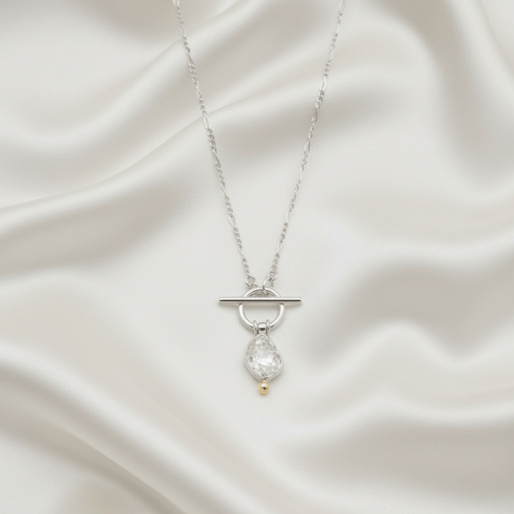 Gepolijste Zee Druppel Zilveren Ketting