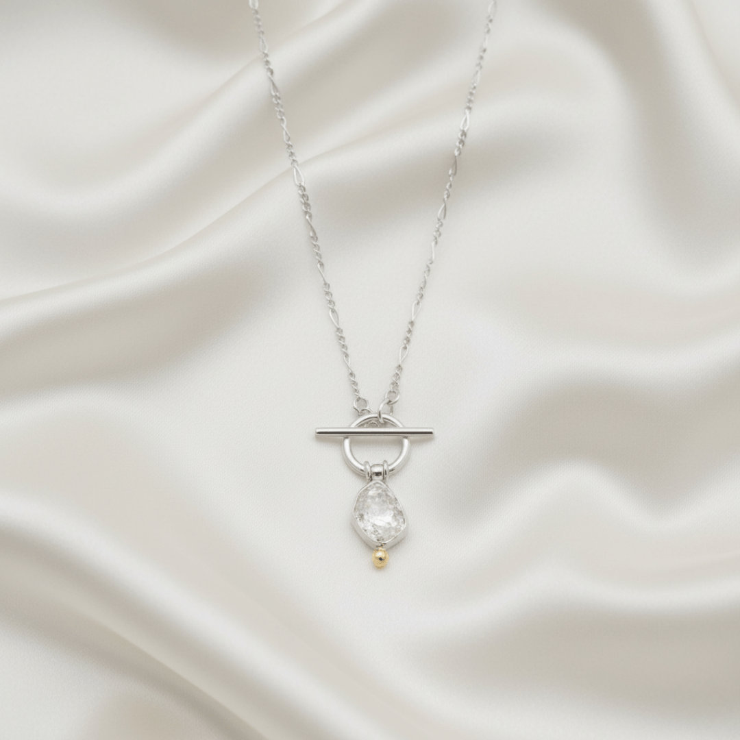 Gepolijste Zee Druppel Zilveren Ketting