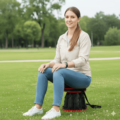 PORTABENCH – Uitschuifbare Opvouwbare Kruk voor Comfort Binnen en Buiten
