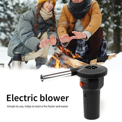 Portable BBQ Fire Bellows – Aluminum Hand Blower for Grilling, Camping & Picnics