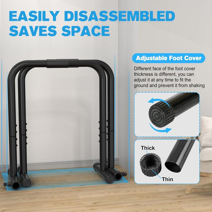  PowerDIP DIP Station-Robust dip stand for upper body training, adjustable height and anti-slip-based basis-3