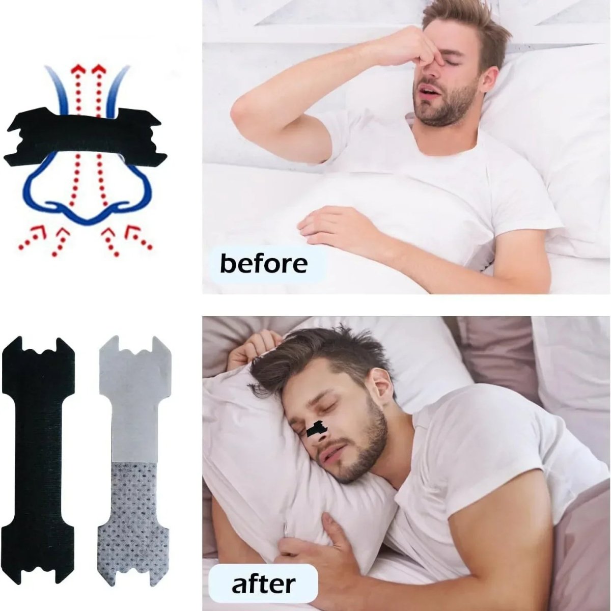 NIGHTBREATHE – Enhanced Adhesion Nasal Strips for Comfortable Breathing 2