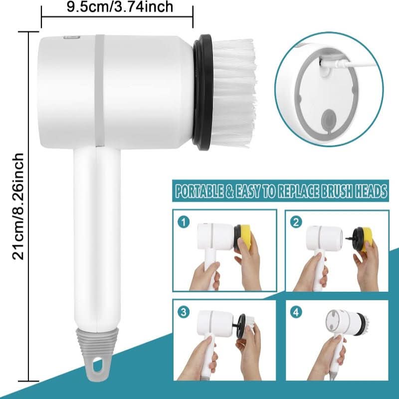 Kiyora - 360° Rotating Electric Cleaning Brush with Adjustable Speeds 6