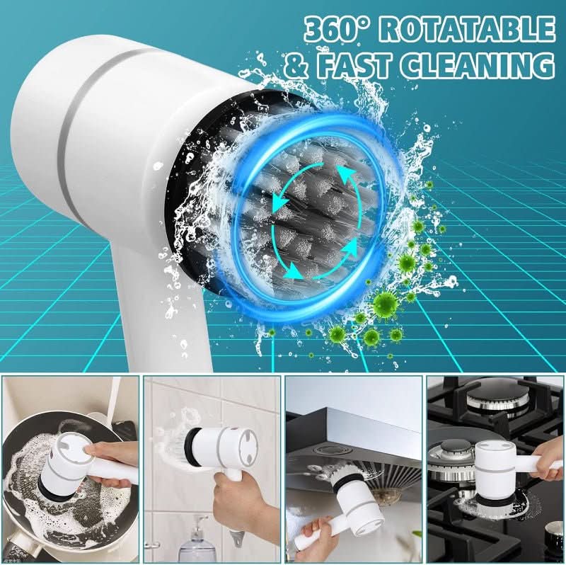 Kiyora - 360° Rotating Electric Cleaning Brush with Adjustable Speeds 2
