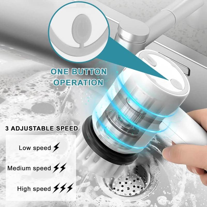 Kiyora - 360° Rotating Electric Cleaning Brush with Adjustable Speeds 1