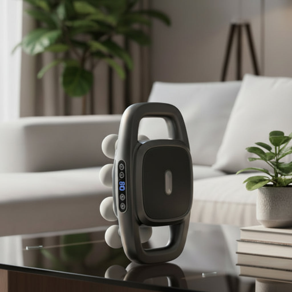 PowerRelief 8 – Fasciamassaasipyssy 8 päällä, 3 tilaa ja 30 intensiteettitasoa