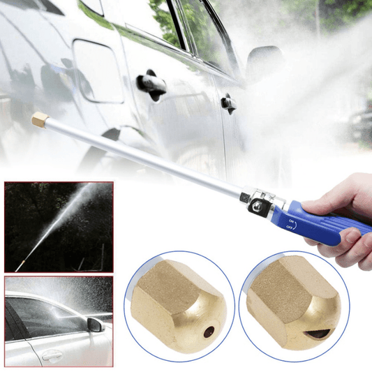High-Pressure Power Sprayer with Adjustable Spray Head for Garden Hoses – Durable Aluminum Alloy Cleaning Tool in Blue-1