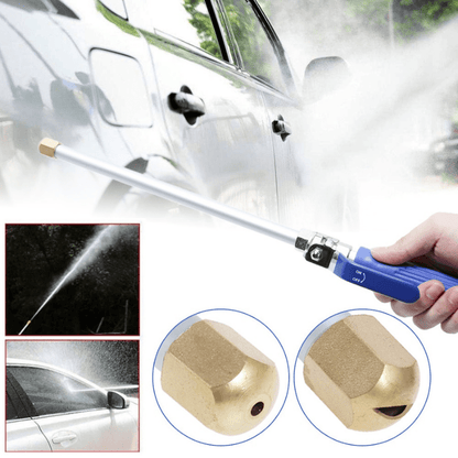 High-Pressure Power Sprayer with Adjustable Spray Head for Garden Hoses – Durable Aluminum Alloy Cleaning Tool in Blue-2