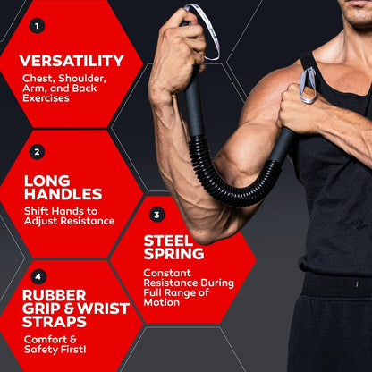  Powerwist upper body training bar with adjustable resistance for effective muscle training-6