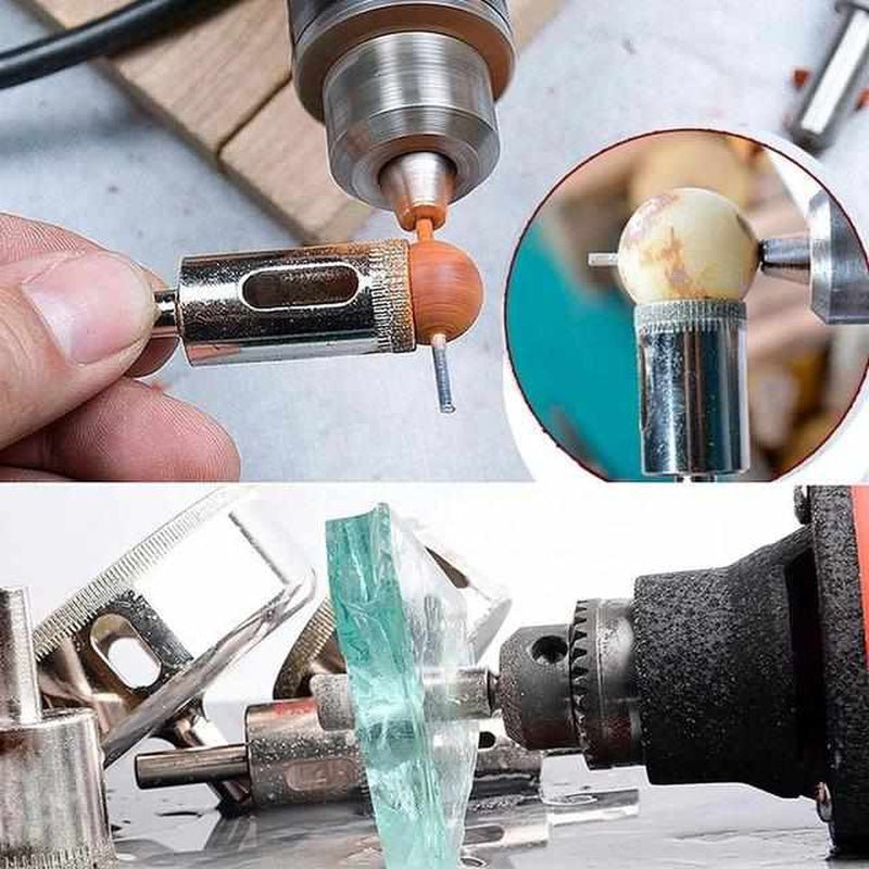Premium 10-Piece Diamond Drill Set for Glass, Tiles, Marble, and Granite - Precision Core Drills with Smooth Cuts-5