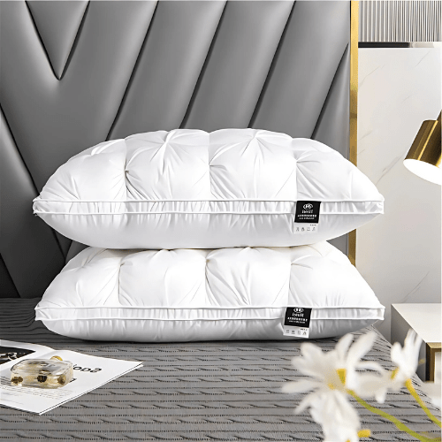 TRAVESSEIRO DE PENUGEM DE GANSO PREMIUM – Maciez Luxuosa e Suporte para um Sono Reparador