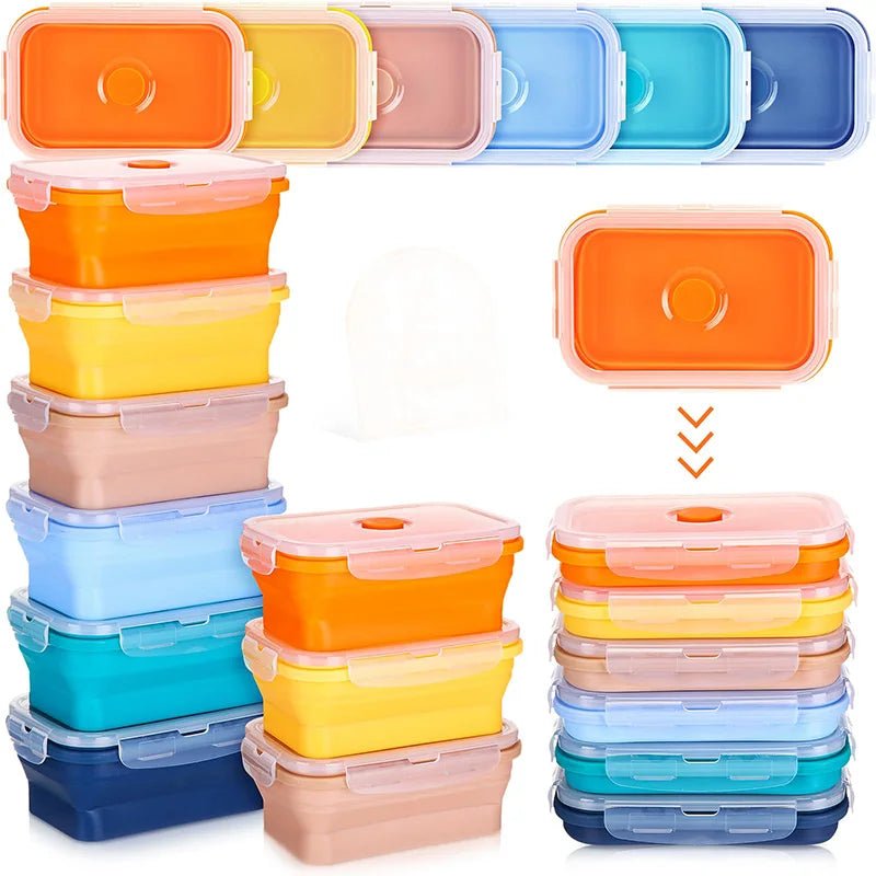 STACKFRESH – Collapsible Silicone Meal Prep Containers 1