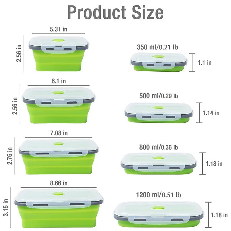 STACKFRESH – Collapsible Silicone Meal Prep Containers 6