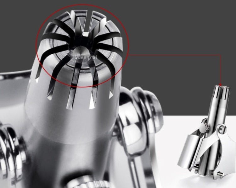  Program stainless steel nose hair cutter - pain -free hair removal for nose and ears-5