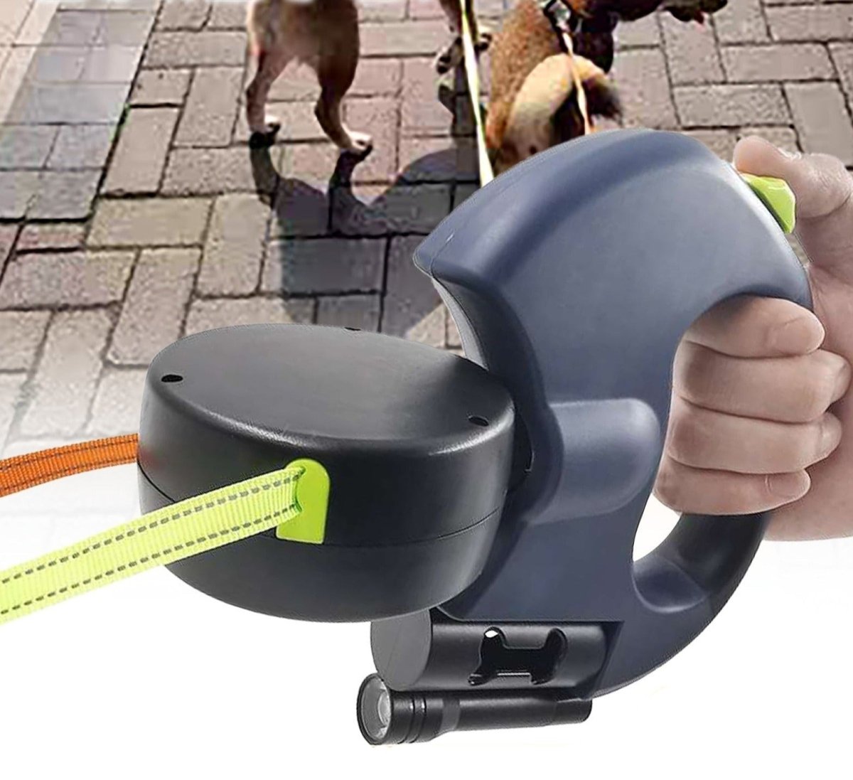  Propet Duo - roller leash for two dogs with integrated flashlight-3
