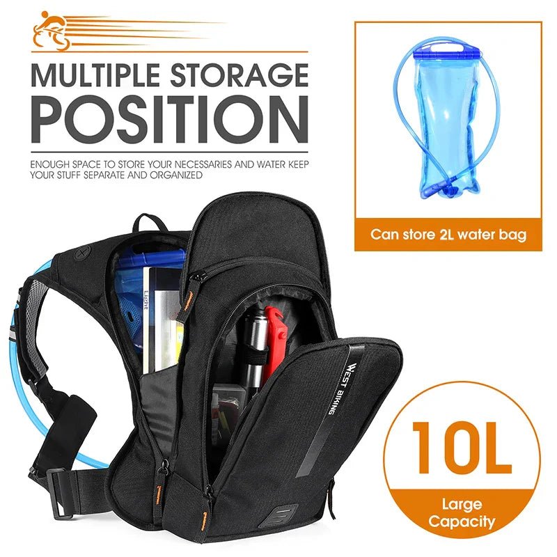 Prosport Hydro Pack - Ultralichte 10L fietsrugzak met drinksysteem