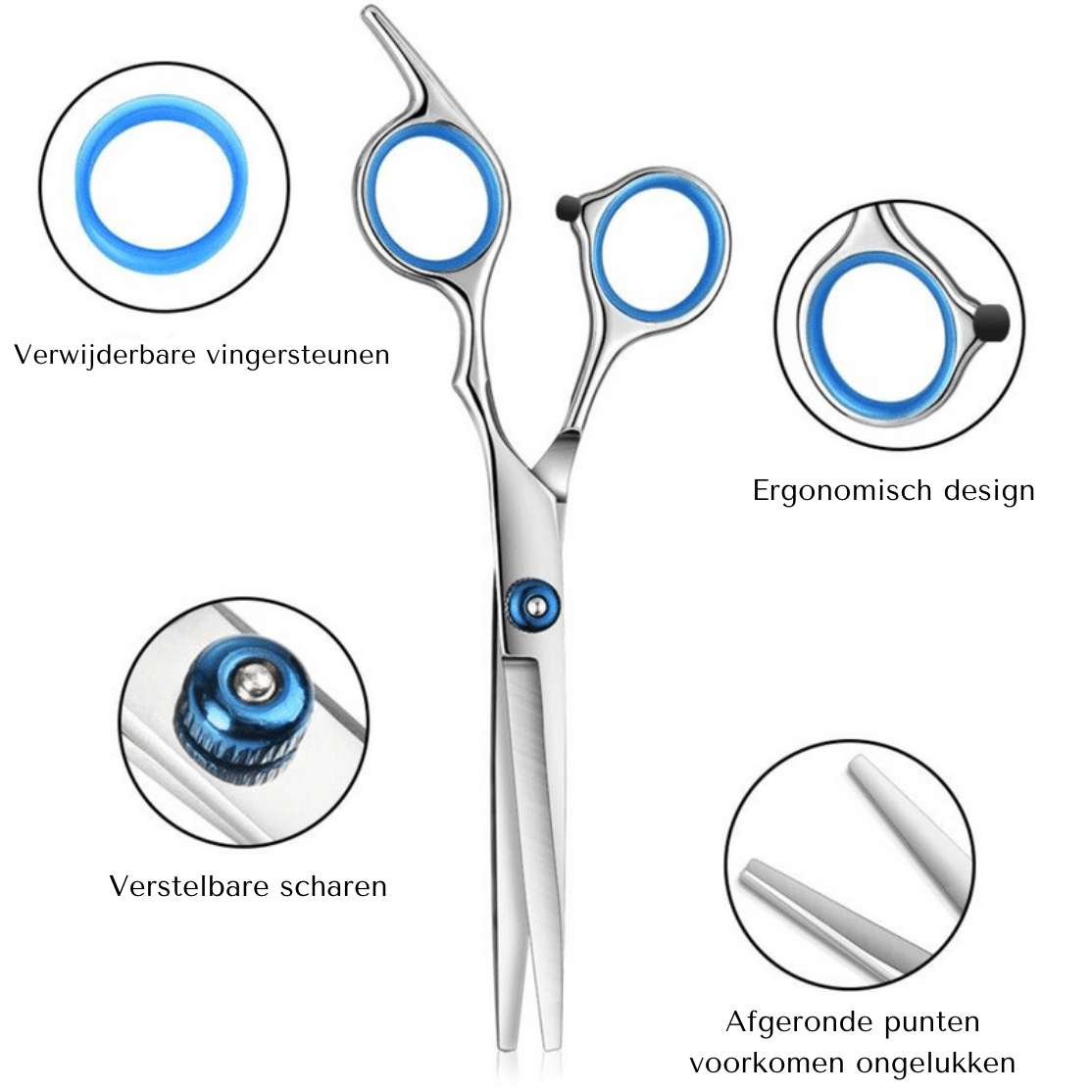  10-part hairdresser set made of stainless steel for precise haircuts at home-4