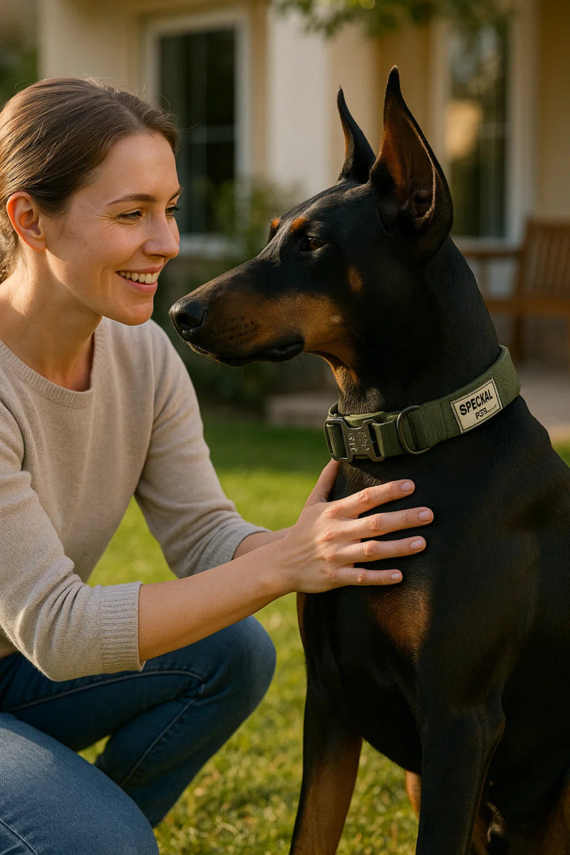 PROTECTAK9 – Set de collar táctico de nylon para perros medianos a grandes