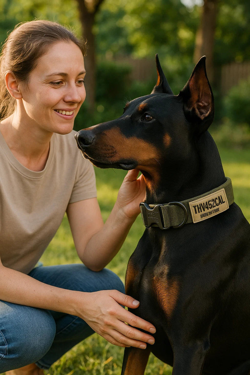 PROTECTAK9 – Set de collar táctico de nylon para perros medianos a grandes