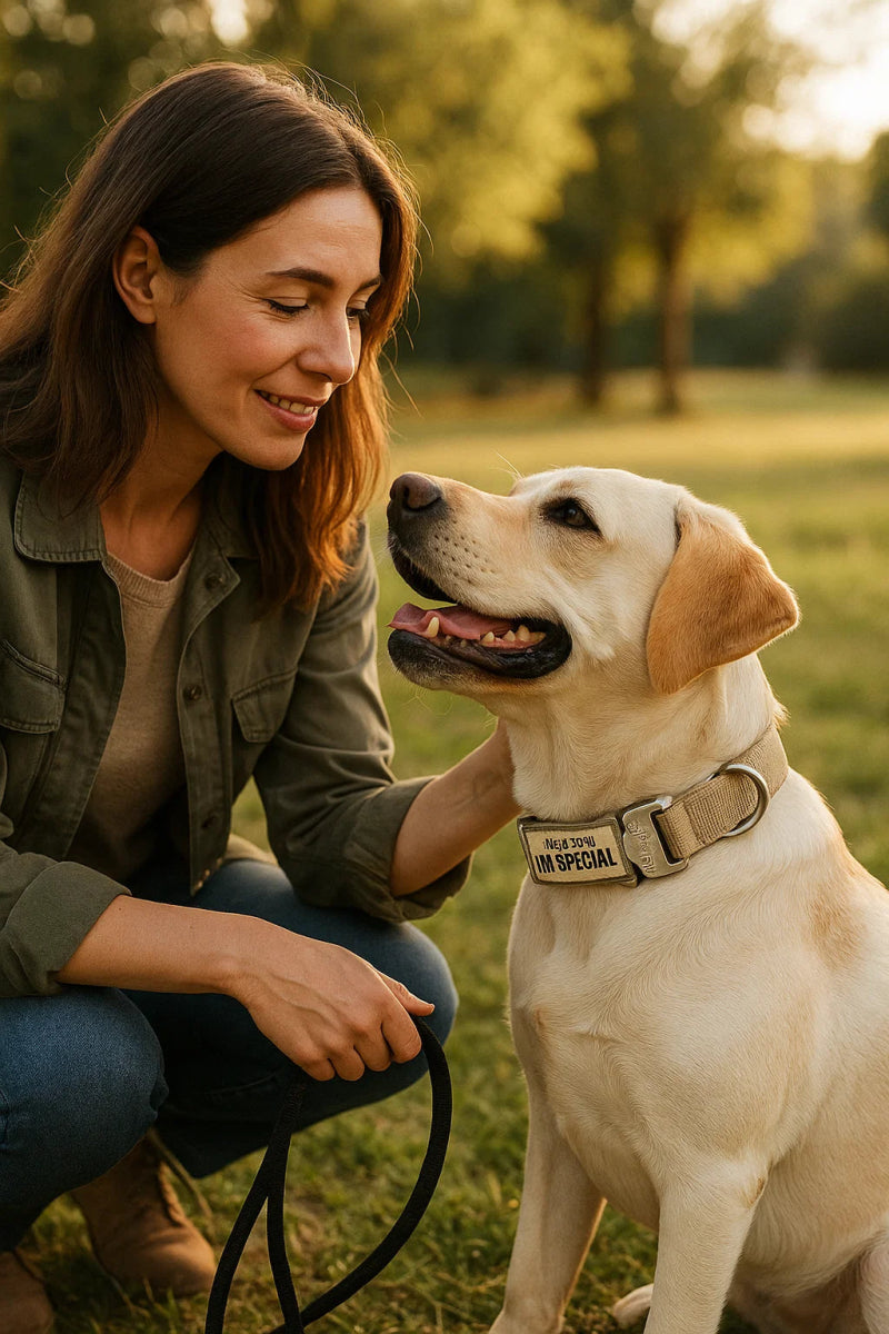 PROTECTAK9 – Set de collar táctico de nylon para perros medianos a grandes
