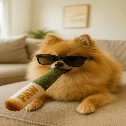 Paw Smoke - Jouet en peluche pour chien en forme de joint - Durable, léger et amusant