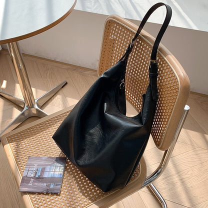 Timeless - Soft PU Leather Dumpling Tote for Everyday Use 0