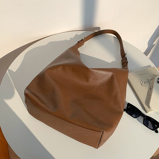 Timeless - Soft PU Leather Dumpling Tote for Everyday Use 4