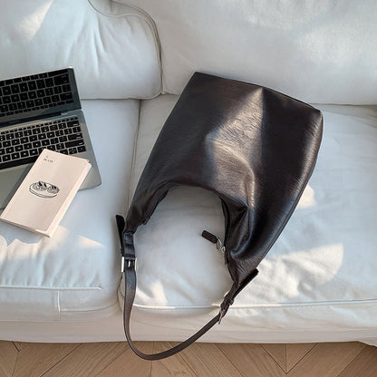 Timeless - Soft PU Leather Dumpling Tote for Everyday Use 5