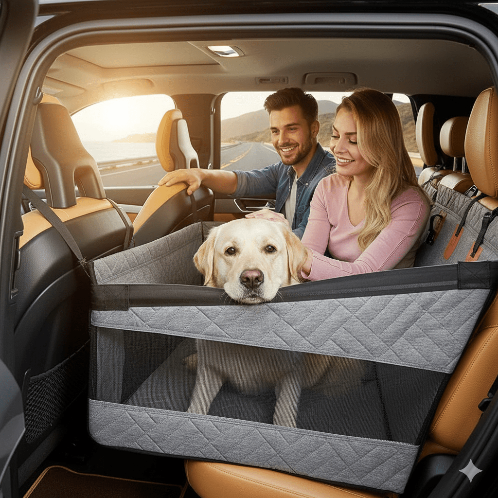 PUPPPROTECTOR Plus – Alfombrilla impermeable de espuma viscoelástica para asiento de coche para perros