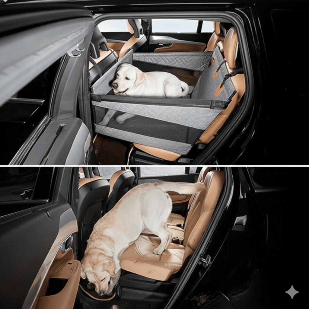 PUPPPROTECTOR Plus – Alfombrilla impermeable de espuma viscoelástica para asiento de coche para perros