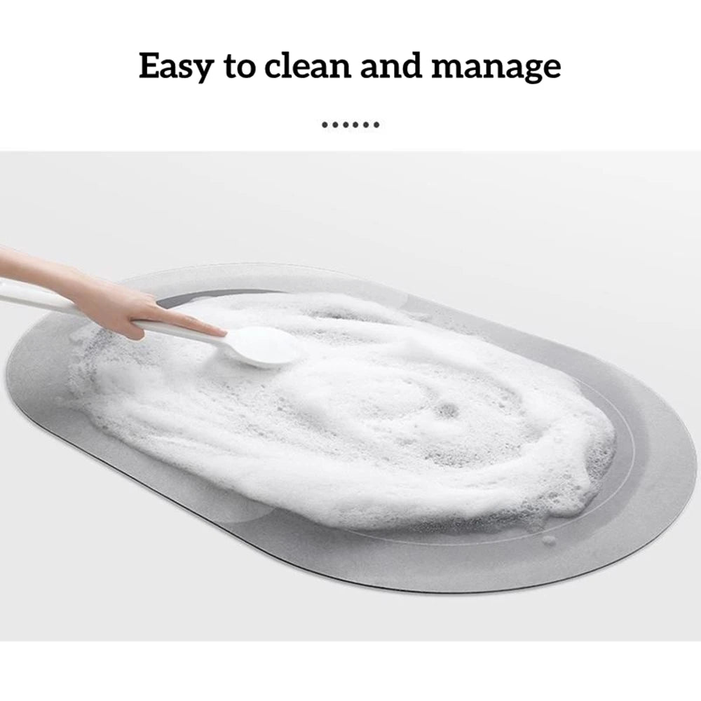 NEATRA CLEANLY – Quick-Drying Diatom Mud Bath Mat for Non-Slip Bathroom Safety 5