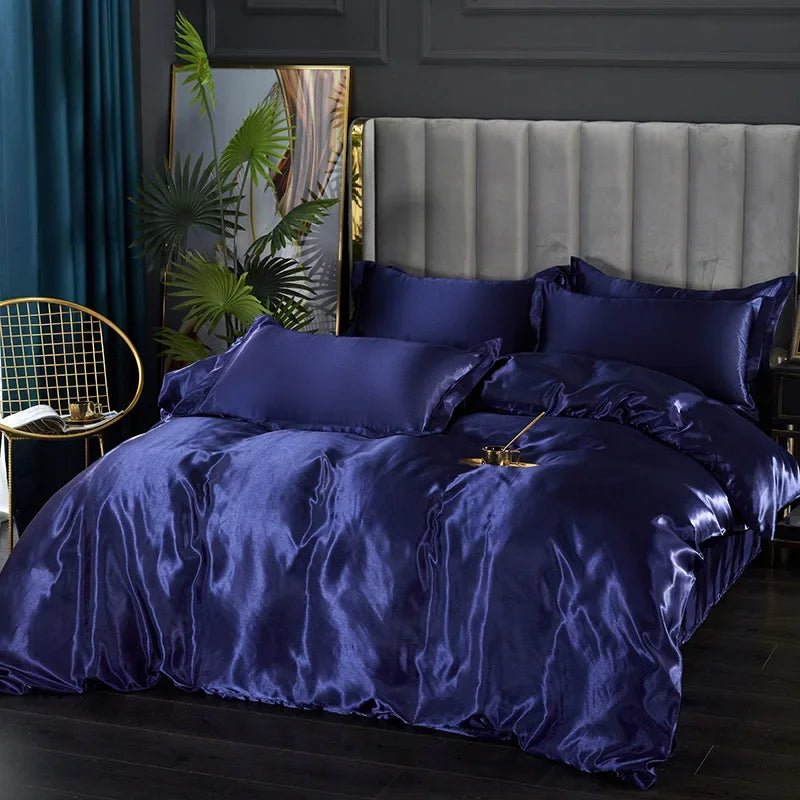 SATINORA – Elegant Satin Silk Bedding Set with Duvet Cover and Pillowcases 5