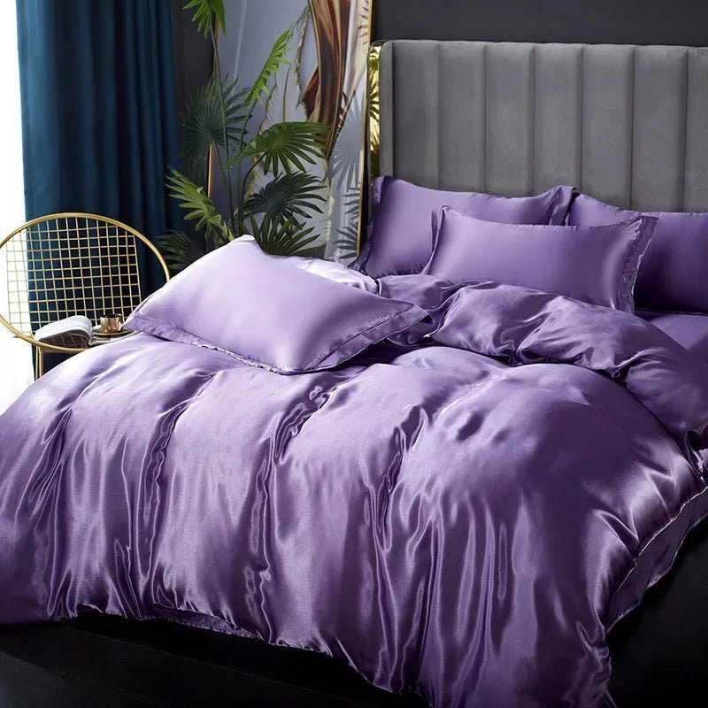 SATINORA – Elegant Satin Silk Bedding Set with Duvet Cover and Pillowcases 6