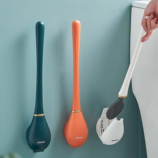 PureScrub – Brosse de toilette en silicone hygiénique avec support