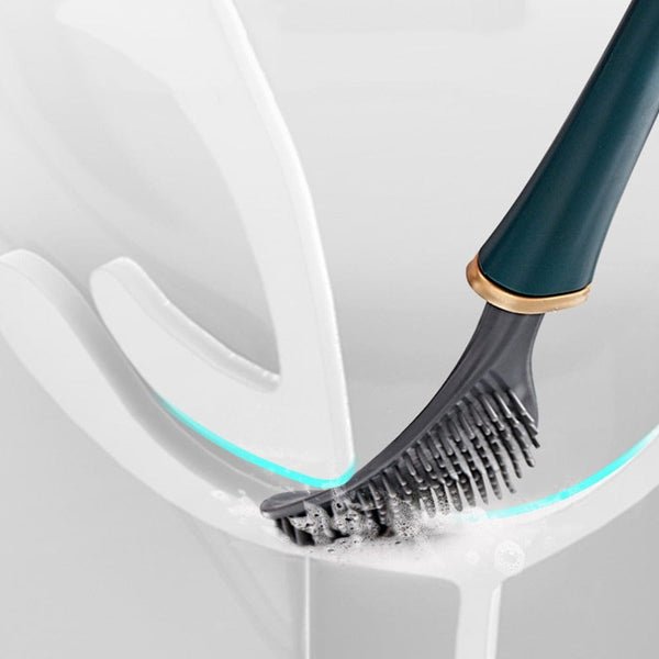 PureScrub – Brosse de toilette en silicone hygiénique avec support