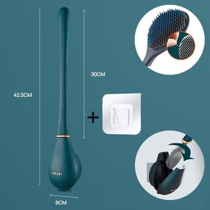PureScrub – Brosse de toilette en silicone hygiénique avec support