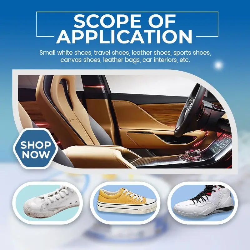 LustraStep White Shoe Cleaner | All-purpose sneaker and leather cleaner for spotless footwear