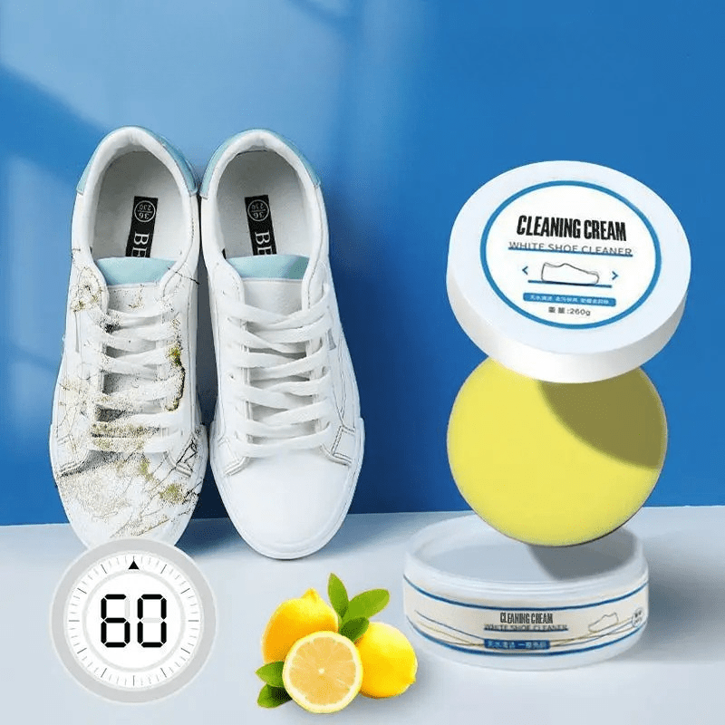 LustraStep White Shoe Cleaner | All-purpose sneaker and leather cleaner for spotless footwear
