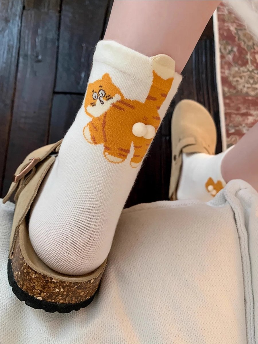 PURRSOX – Cozy Cat-Themed Mid Tube Socks, Soft, Breathable, Unisex for All-Day Comfort 3