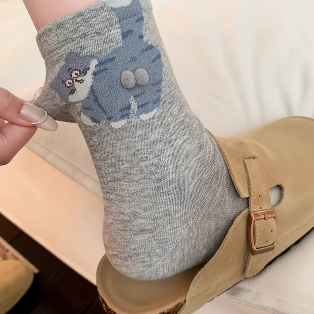 PURRSOX – Cozy Cat-Themed Mid Tube Socks, Soft, Breathable, Unisex for All-Day Comfort 1