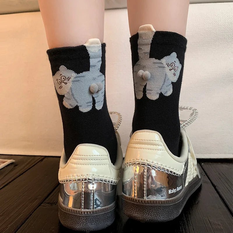PURRSOX – Cozy Cat-Themed Mid Tube Socks, Soft, Breathable, Unisex for All-Day Comfort 4