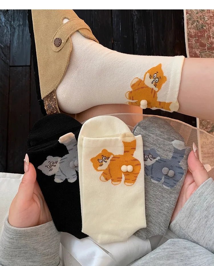 PURRSOX – Cozy Cat-Themed Mid Tube Socks, Soft, Breathable, Unisex for All-Day Comfort 8