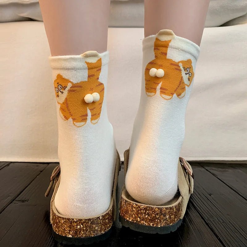 PURRSOX – Cozy Cat-Themed Mid Tube Socks, Soft, Breathable, Unisex for All-Day Comfort 5