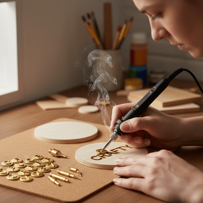 Luxora Graveer Meester Set | Multifunctionele doe-het-zelf houtbrandkit met 58 accessoires