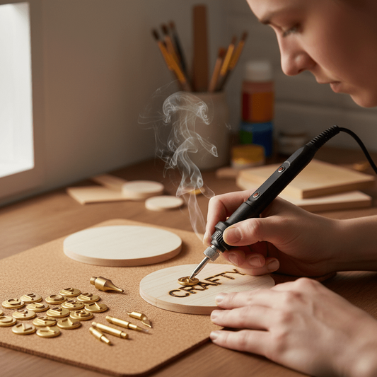 Luxora Graveer Meester Set | Multifunctionele doe-het-zelf houtbrandkit met 58 accessoires