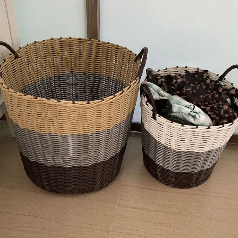 BASKELY – Rangement pliable style rotin pour maisons bien rangées