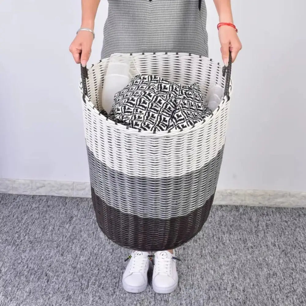 BASKELY – Rangement pliable style rotin pour maisons bien rangées