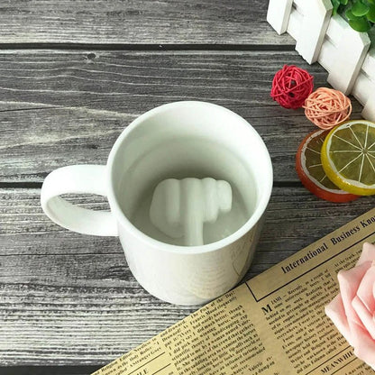 Middle Finger Ceramic Mug - Unique Fun Design for Coffee & Tea Lovers 3