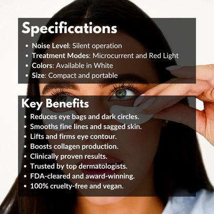 REDERMIC PODS – Terapia para Ojos con Luz Roja y Microcorriente para Líneas Finas y Hinchazón