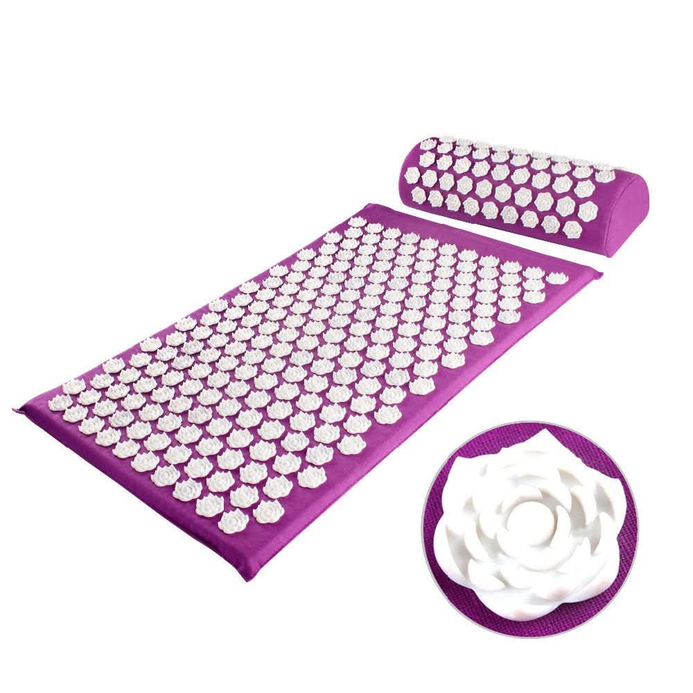  Relaxpress yoga mat with acupressure points for pain relief and relaxation-4